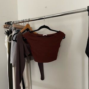 Zara Brown Crop Top